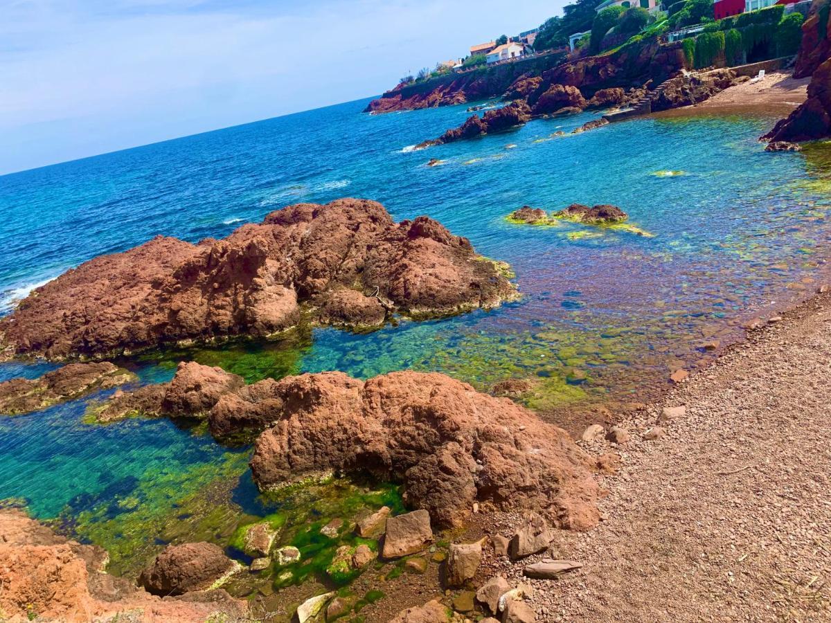 La Belle Vue-Charming Duplex Apartment With Sea View, 50 Meters From Beach And Private Parking Saint-Raphael  Bagian luar foto